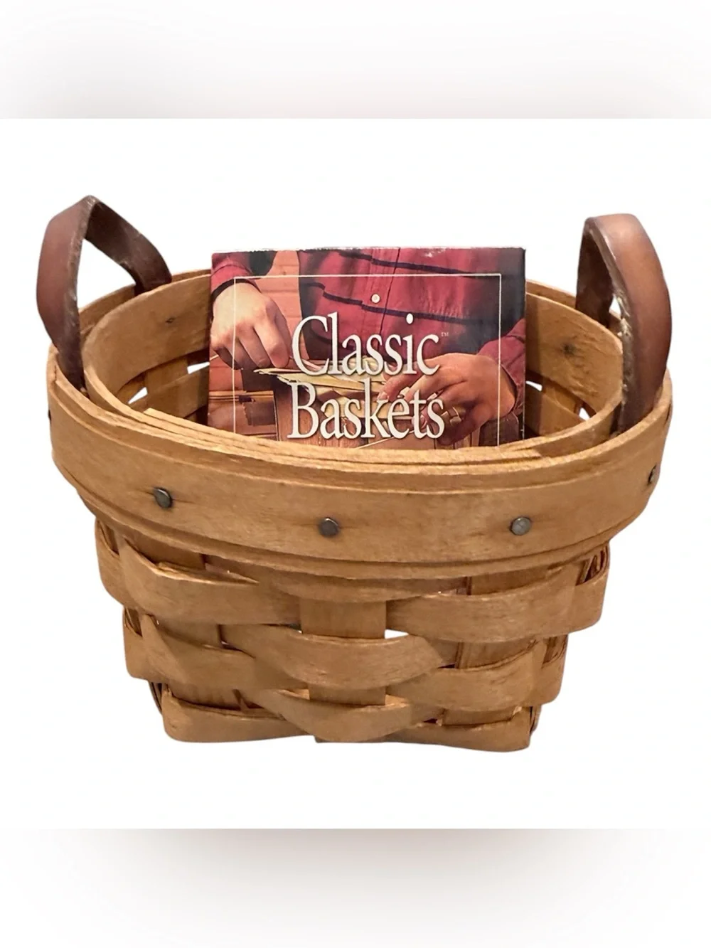 3 Longaberger Collection handcrafted wood baskets